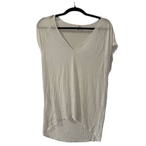 NWOT Lanston White Ribbed Tee/T-shirt/Tshirt New w Defects Size XS